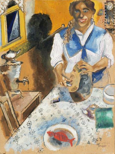 Brotschneidemanie des Zeitgenossen Marc Chagall Ölgemälde